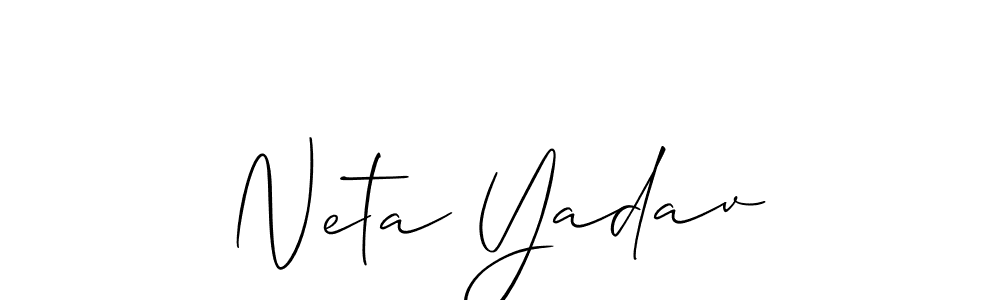 It looks lik you need a new signature style for name Neta Yadav. Design unique handwritten (Allison_Script) signature with our free signature maker in just a few clicks. Neta Yadav signature style 2 images and pictures png