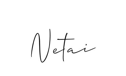 Also we have Netai name is the best signature style. Create professional handwritten signature collection using Allison_Script autograph style. Netai signature style 2 images and pictures png