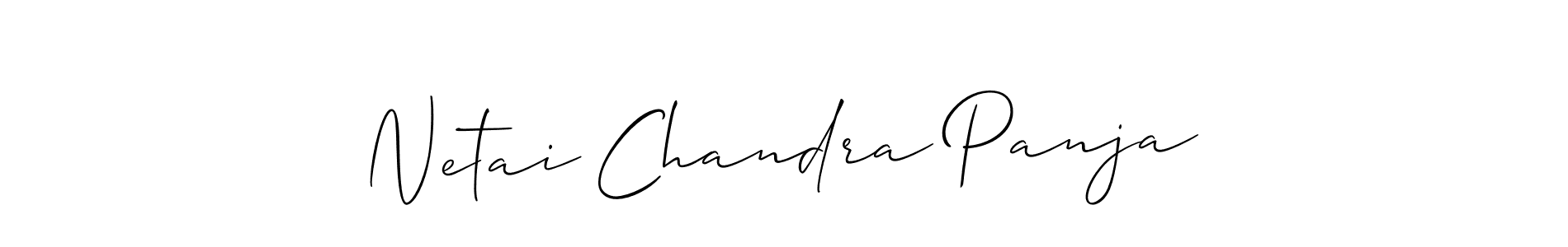 How to Draw Netai Chandra Panja signature style? Allison_Script is a latest design signature styles for name Netai Chandra Panja. Netai Chandra Panja signature style 2 images and pictures png