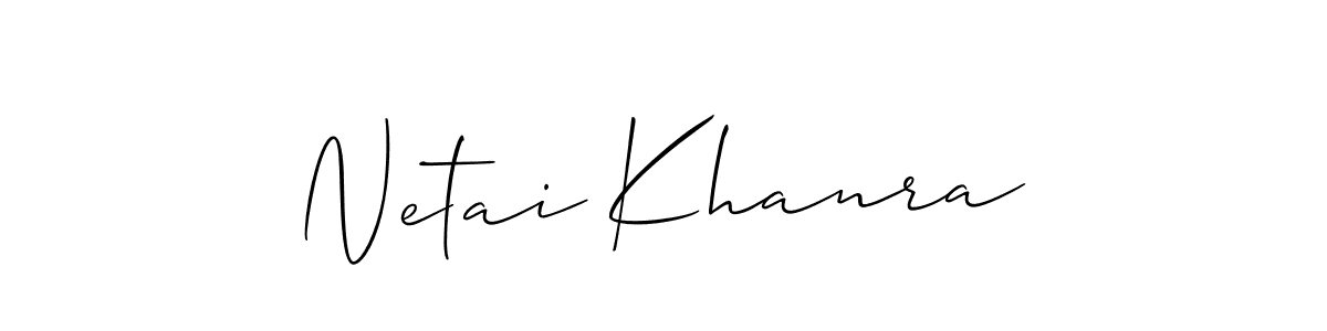 How to Draw Netai Khanra signature style? Allison_Script is a latest design signature styles for name Netai Khanra. Netai Khanra signature style 2 images and pictures png