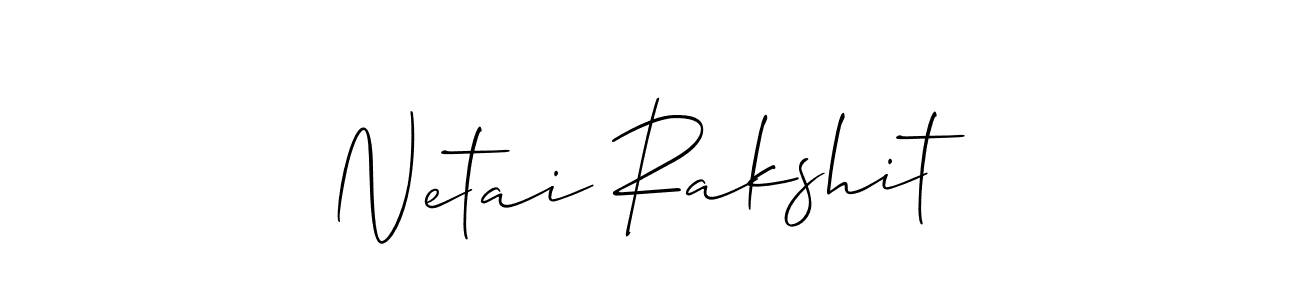 Also You can easily find your signature by using the search form. We will create Netai Rakshit name handwritten signature images for you free of cost using Allison_Script sign style. Netai Rakshit signature style 2 images and pictures png