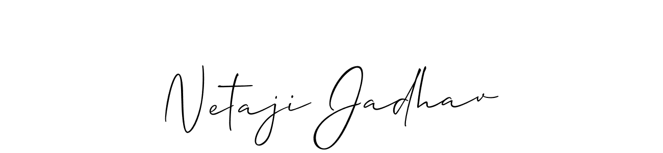 Create a beautiful signature design for name Netaji Jadhav. With this signature (Allison_Script) fonts, you can make a handwritten signature for free. Netaji Jadhav signature style 2 images and pictures png