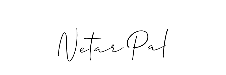It looks lik you need a new signature style for name Netar Pal. Design unique handwritten (Allison_Script) signature with our free signature maker in just a few clicks. Netar Pal signature style 2 images and pictures png