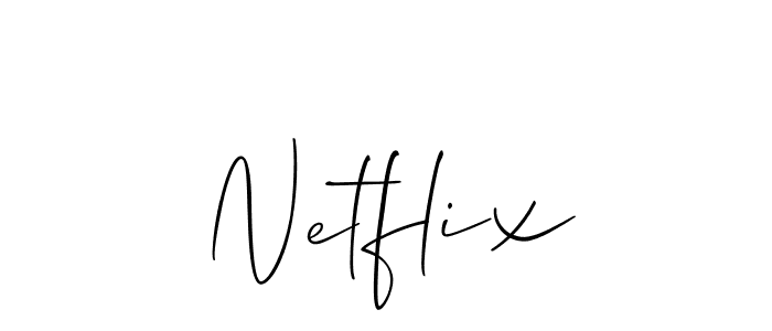 You should practise on your own different ways (Allison_Script) to write your name (Netflix) in signature. don't let someone else do it for you. Netflix signature style 2 images and pictures png