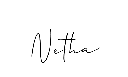 Also we have Netha name is the best signature style. Create professional handwritten signature collection using Allison_Script autograph style. Netha signature style 2 images and pictures png