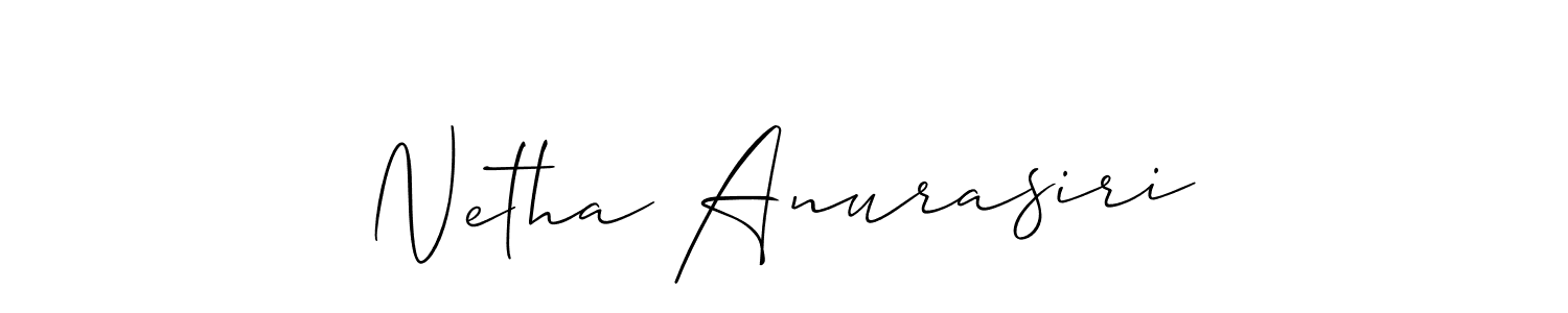 Netha Anurasiri stylish signature style. Best Handwritten Sign (Allison_Script) for my name. Handwritten Signature Collection Ideas for my name Netha Anurasiri. Netha Anurasiri signature style 2 images and pictures png