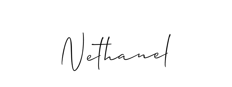 How to make Nethanel signature? Allison_Script is a professional autograph style. Create handwritten signature for Nethanel name. Nethanel signature style 2 images and pictures png