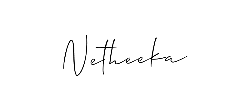 You can use this online signature creator to create a handwritten signature for the name Netheeka. This is the best online autograph maker. Netheeka signature style 2 images and pictures png