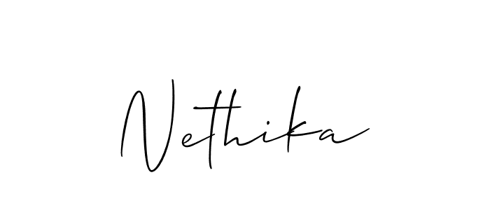 Nethika stylish signature style. Best Handwritten Sign (Allison_Script) for my name. Handwritten Signature Collection Ideas for my name Nethika. Nethika signature style 2 images and pictures png