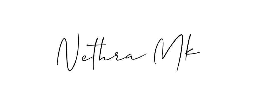 Make a short Nethra Mk signature style. Manage your documents anywhere anytime using Allison_Script. Create and add eSignatures, submit forms, share and send files easily. Nethra Mk signature style 2 images and pictures png