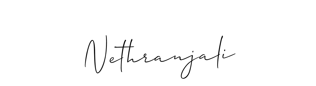 Also we have Nethranjali name is the best signature style. Create professional handwritten signature collection using Allison_Script autograph style. Nethranjali signature style 2 images and pictures png