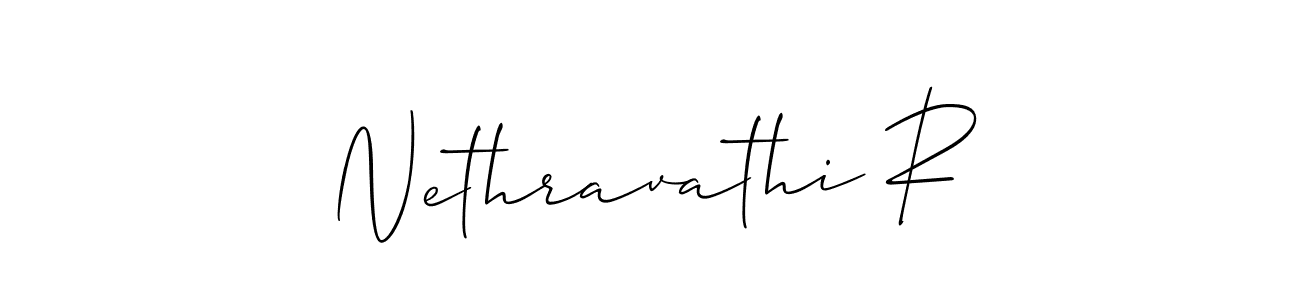 Best and Professional Signature Style for Nethravathi R. Allison_Script Best Signature Style Collection. Nethravathi R signature style 2 images and pictures png