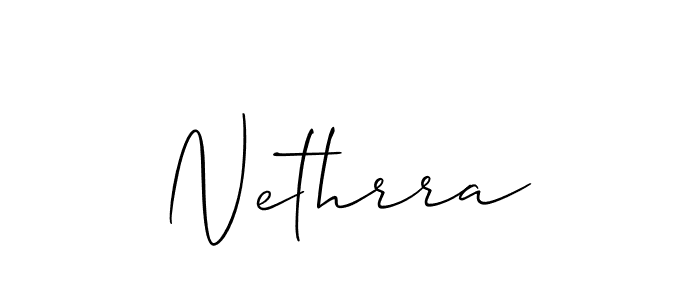 The best way (Allison_Script) to make a short signature is to pick only two or three words in your name. The name Nethrra include a total of six letters. For converting this name. Nethrra signature style 2 images and pictures png