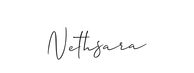 if you are searching for the best signature style for your name Nethsara. so please give up your signature search. here we have designed multiple signature styles  using Allison_Script. Nethsara signature style 2 images and pictures png