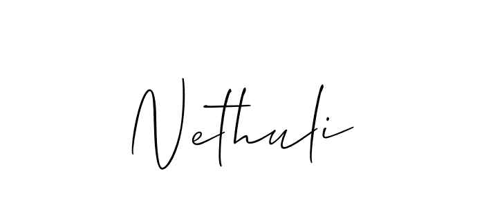 How to make Nethuli name signature. Use Allison_Script style for creating short signs online. This is the latest handwritten sign. Nethuli signature style 2 images and pictures png