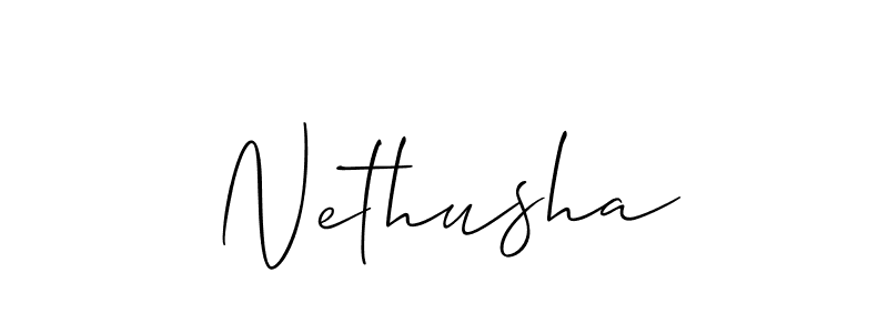 if you are searching for the best signature style for your name Nethusha. so please give up your signature search. here we have designed multiple signature styles  using Allison_Script. Nethusha signature style 2 images and pictures png
