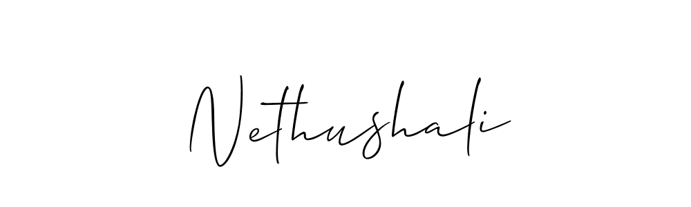 Once you've used our free online signature maker to create your best signature Allison_Script style, it's time to enjoy all of the benefits that Nethushali name signing documents. Nethushali signature style 2 images and pictures png