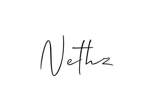 Nethz stylish signature style. Best Handwritten Sign (Allison_Script) for my name. Handwritten Signature Collection Ideas for my name Nethz. Nethz signature style 2 images and pictures png