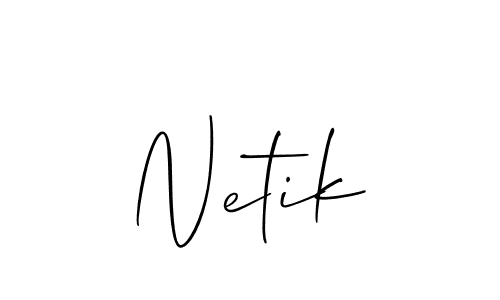 Netik stylish signature style. Best Handwritten Sign (Allison_Script) for my name. Handwritten Signature Collection Ideas for my name Netik. Netik signature style 2 images and pictures png