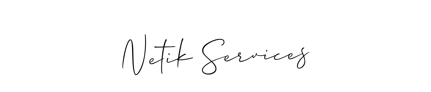 How to make Netik Services signature? Allison_Script is a professional autograph style. Create handwritten signature for Netik Services name. Netik Services signature style 2 images and pictures png