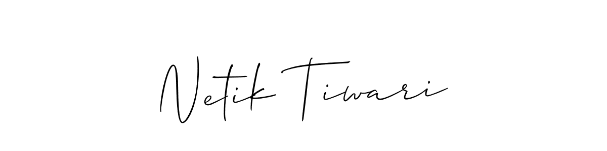 Also You can easily find your signature by using the search form. We will create Netik Tiwari name handwritten signature images for you free of cost using Allison_Script sign style. Netik Tiwari signature style 2 images and pictures png
