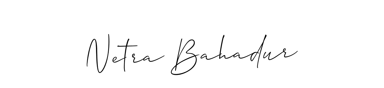 How to make Netra Bahadur name signature. Use Allison_Script style for creating short signs online. This is the latest handwritten sign. Netra Bahadur signature style 2 images and pictures png