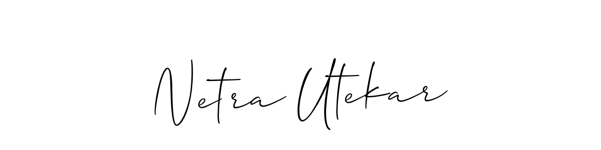 This is the best signature style for the Netra Utekar name. Also you like these signature font (Allison_Script). Mix name signature. Netra Utekar signature style 2 images and pictures png