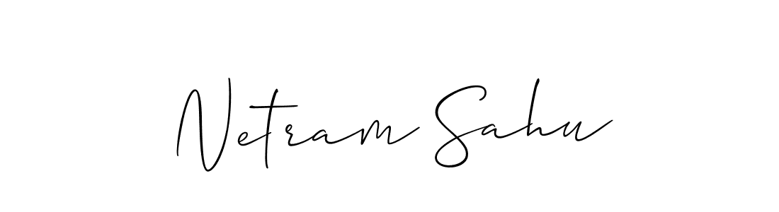 Create a beautiful signature design for name Netram Sahu. With this signature (Allison_Script) fonts, you can make a handwritten signature for free. Netram Sahu signature style 2 images and pictures png
