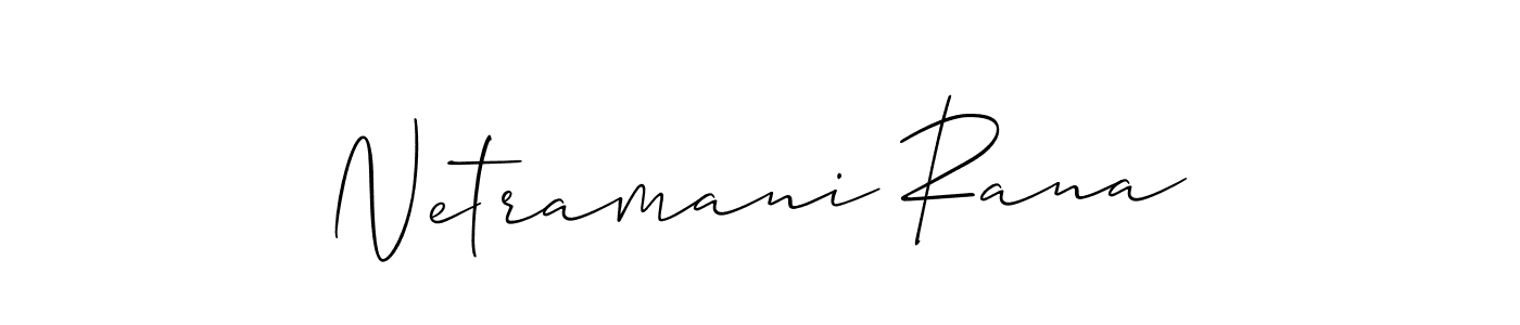 Similarly Allison_Script is the best handwritten signature design. Signature creator online .You can use it as an online autograph creator for name Netramani Rana. Netramani Rana signature style 2 images and pictures png