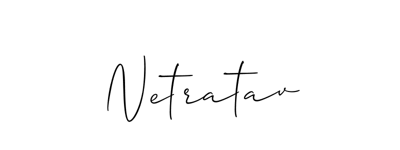 How to make Netratav signature? Allison_Script is a professional autograph style. Create handwritten signature for Netratav name. Netratav signature style 2 images and pictures png