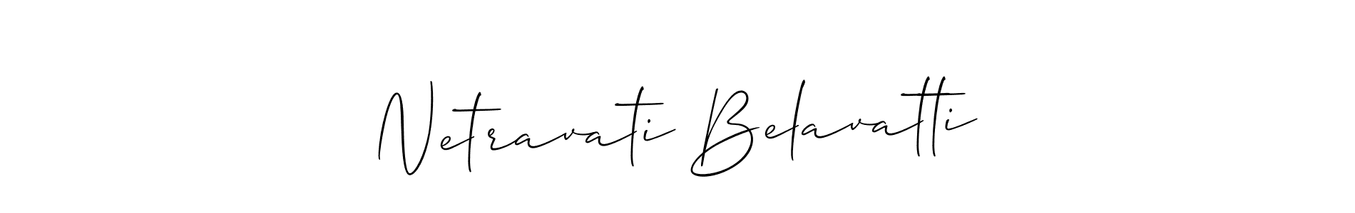 if you are searching for the best signature style for your name Netravati Belavatti. so please give up your signature search. here we have designed multiple signature styles  using Allison_Script. Netravati Belavatti signature style 2 images and pictures png