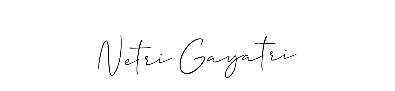 How to Draw Netri Gayatri signature style? Allison_Script is a latest design signature styles for name Netri Gayatri. Netri Gayatri signature style 2 images and pictures png