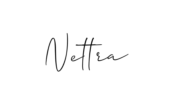 Make a beautiful signature design for name Nettra. With this signature (Allison_Script) style, you can create a handwritten signature for free. Nettra signature style 2 images and pictures png