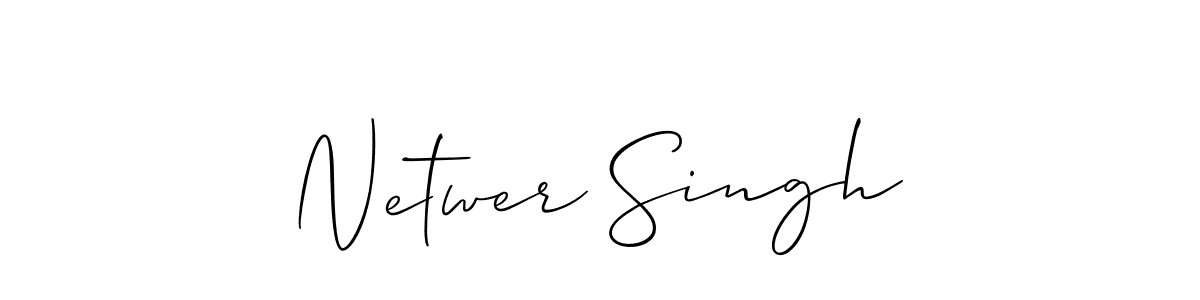if you are searching for the best signature style for your name Netwer Singh. so please give up your signature search. here we have designed multiple signature styles  using Allison_Script. Netwer Singh signature style 2 images and pictures png