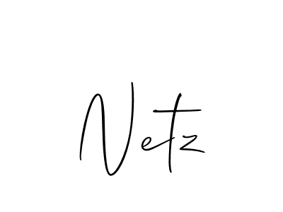 How to make Netz signature? Allison_Script is a professional autograph style. Create handwritten signature for Netz name. Netz signature style 2 images and pictures png