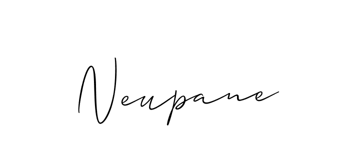 Make a beautiful signature design for name Neupane. With this signature (Allison_Script) style, you can create a handwritten signature for free. Neupane signature style 2 images and pictures png
