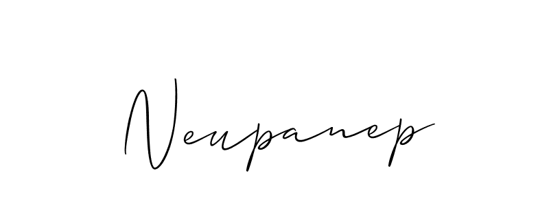 It looks lik you need a new signature style for name Neupanep. Design unique handwritten (Allison_Script) signature with our free signature maker in just a few clicks. Neupanep signature style 2 images and pictures png