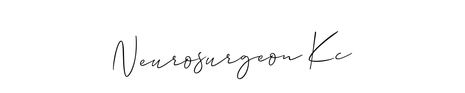 How to make Neurosurgeon Kc signature? Allison_Script is a professional autograph style. Create handwritten signature for Neurosurgeon Kc name. Neurosurgeon Kc signature style 2 images and pictures png