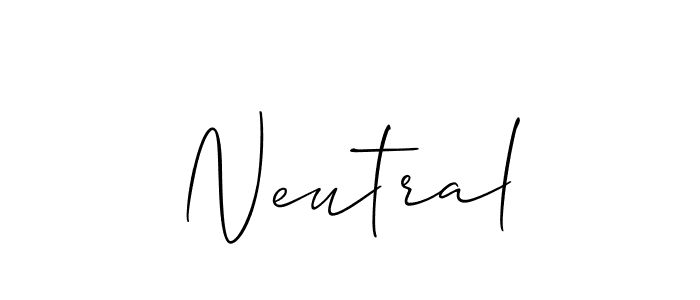 Design your own signature with our free online signature maker. With this signature software, you can create a handwritten (Allison_Script) signature for name Neutral. Neutral signature style 2 images and pictures png