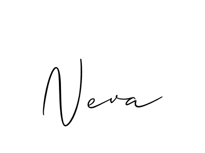 How to make Neva name signature. Use Allison_Script style for creating short signs online. This is the latest handwritten sign. Neva signature style 2 images and pictures png