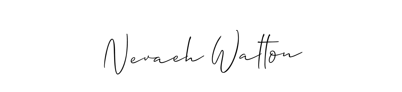 Make a beautiful signature design for name Nevaeh Walton. Use this online signature maker to create a handwritten signature for free. Nevaeh Walton signature style 2 images and pictures png