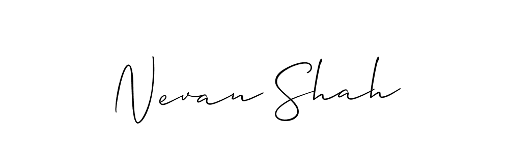 It looks lik you need a new signature style for name Nevan Shah. Design unique handwritten (Allison_Script) signature with our free signature maker in just a few clicks. Nevan Shah signature style 2 images and pictures png