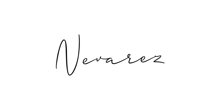 Create a beautiful signature design for name Nevarez. With this signature (Allison_Script) fonts, you can make a handwritten signature for free. Nevarez signature style 2 images and pictures png
