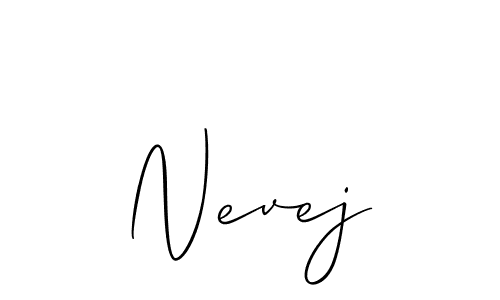 How to make Nevej name signature. Use Allison_Script style for creating short signs online. This is the latest handwritten sign. Nevej signature style 2 images and pictures png