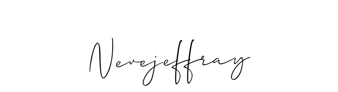 How to make Nevejeffray signature? Allison_Script is a professional autograph style. Create handwritten signature for Nevejeffray name. Nevejeffray signature style 2 images and pictures png