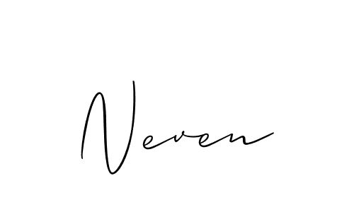 Create a beautiful signature design for name Neven. With this signature (Allison_Script) fonts, you can make a handwritten signature for free. Neven signature style 2 images and pictures png