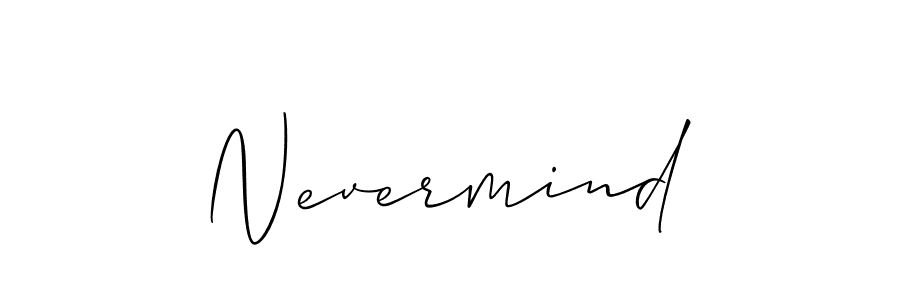 Use a signature maker to create a handwritten signature online. With this signature software, you can design (Allison_Script) your own signature for name Nevermind. Nevermind signature style 2 images and pictures png