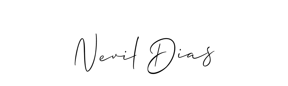 Similarly Allison_Script is the best handwritten signature design. Signature creator online .You can use it as an online autograph creator for name Nevil Dias. Nevil Dias signature style 2 images and pictures png