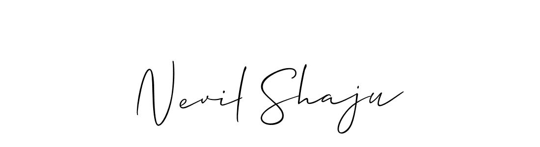 Make a short Nevil Shaju signature style. Manage your documents anywhere anytime using Allison_Script. Create and add eSignatures, submit forms, share and send files easily. Nevil Shaju signature style 2 images and pictures png