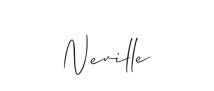 Use a signature maker to create a handwritten signature online. With this signature software, you can design (Allison_Script) your own signature for name Neville. Neville signature style 2 images and pictures png